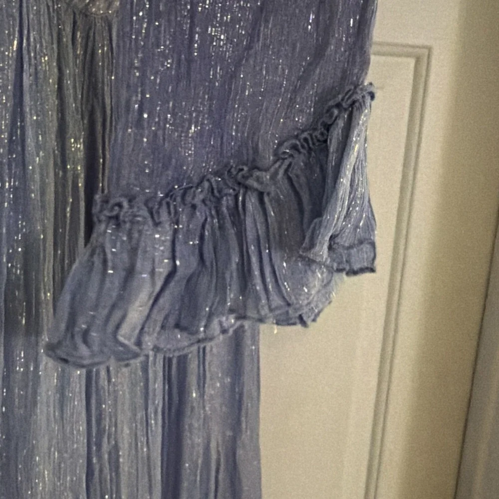 NEW Free People Seraphina Tiered Maxi Dress Electric Blue Medium/M $350 Stunning